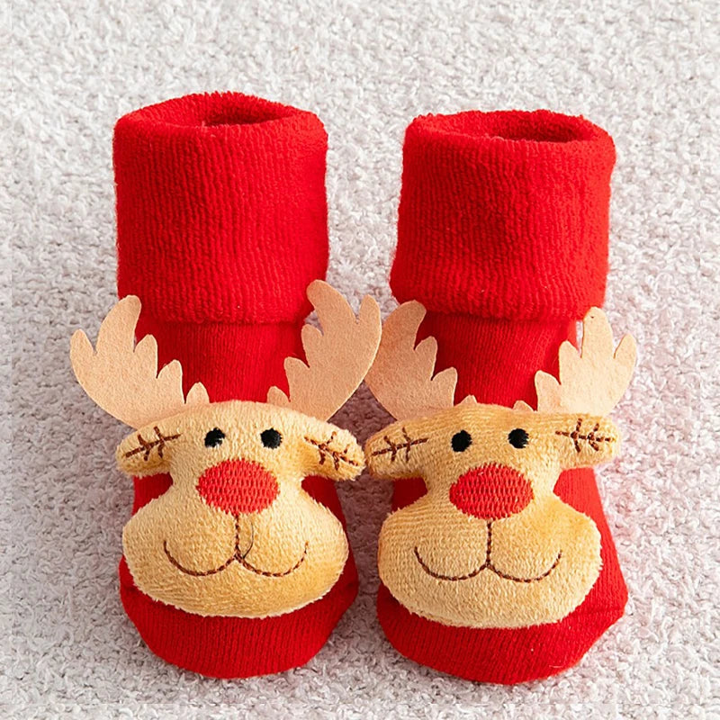 Chaussettes Bébé de Noël Antidérapantes