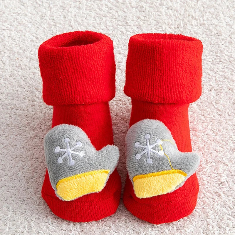 Chaussettes Bébé de Noël Antidérapantes