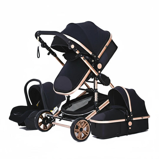 Poussette Bébé 3 en 1 Multifonction KaliNatur™ – Confort, Sécurité & Élégance