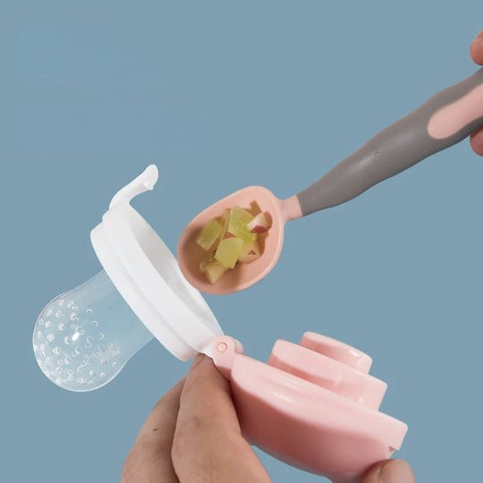 Tétines Mange-Fruits Bébé Silicone avec Couvercle – Tétine d’Alimentation kalinatur™