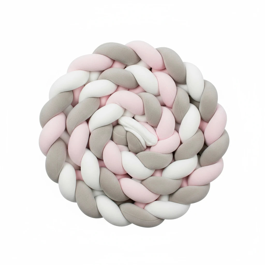 Tresse de lit bébé Kalinatur 200 cm – Largeur 20 à 22 cm |en coton doux et respirant