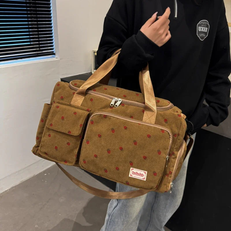 Sac à langer de Voyage en Velours Côtelé   | Kalinatur™