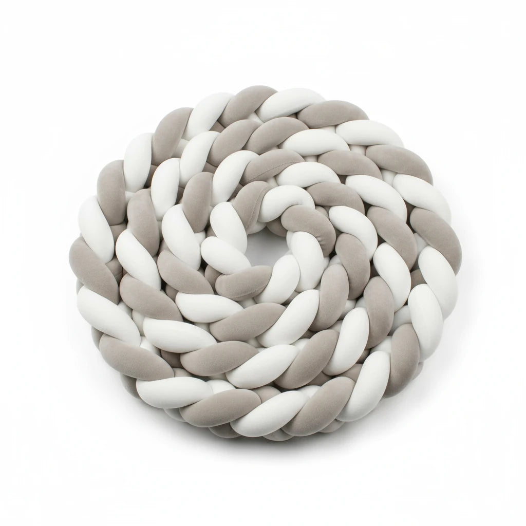 Tresse de lit bébé Kalinatur 200 cm – Largeur 20 à 22 cm |en coton doux et respirant