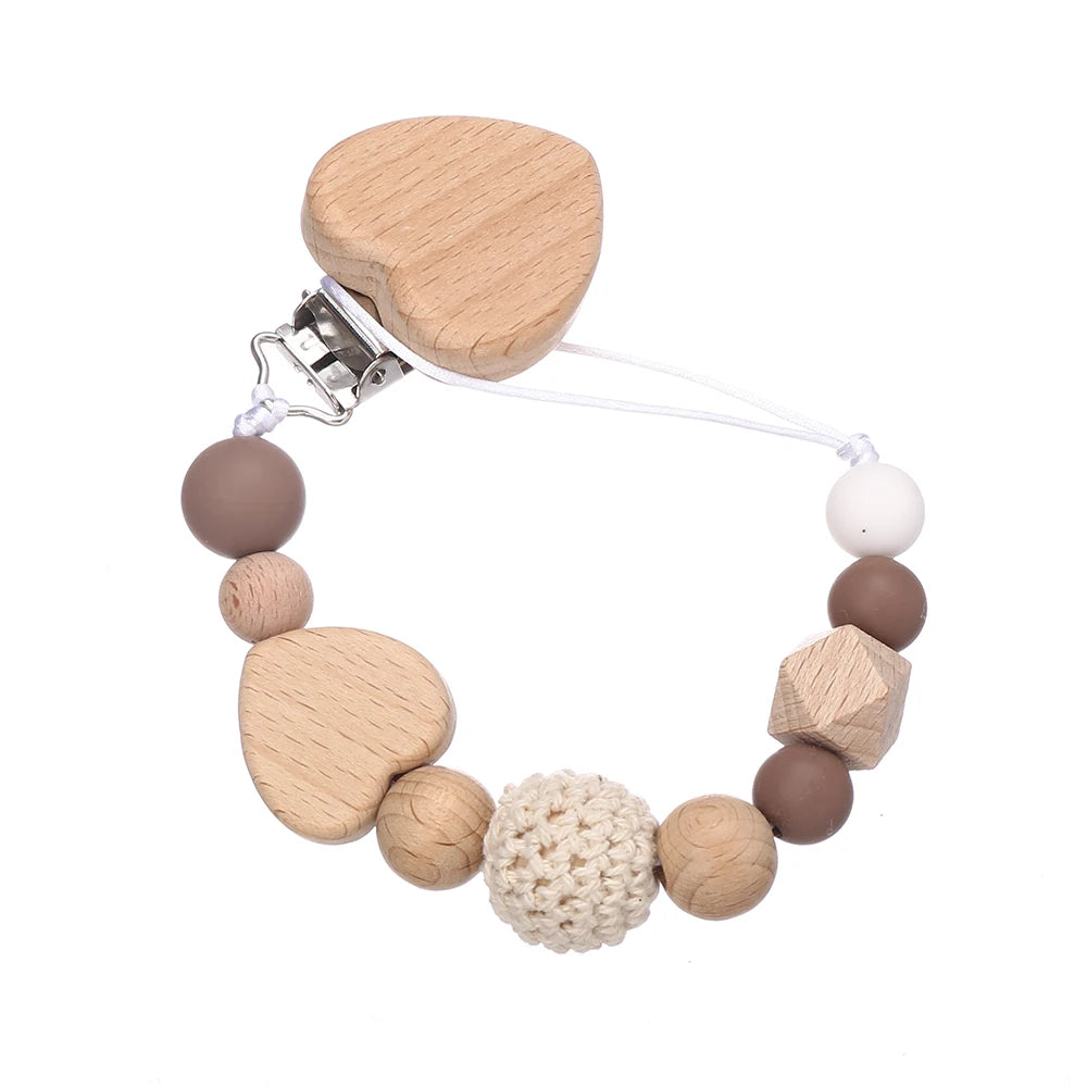 Attache-tétine cœur en silicone Kalinatur™ – Douceur & sécurité bébé