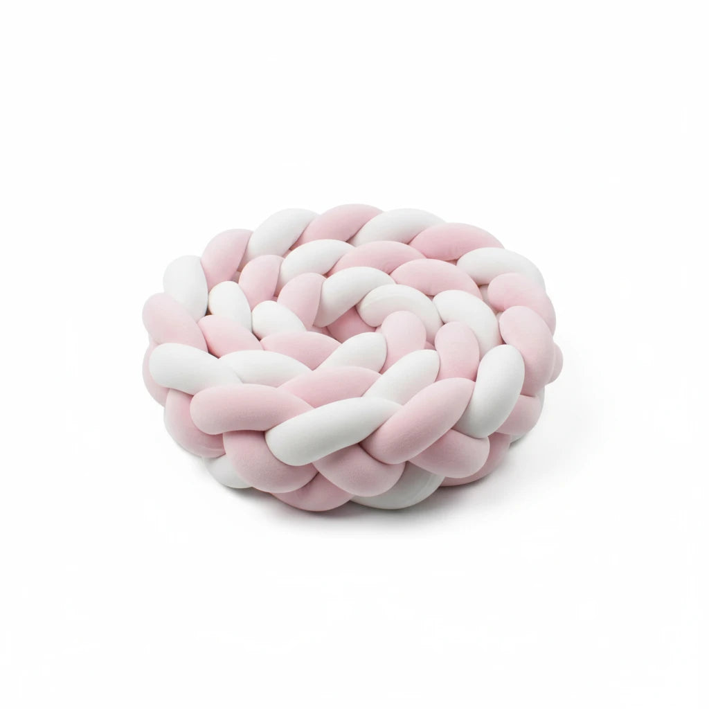 Tresse de lit bébé Kalinatur 200 cm – Largeur 20 à 22 cm |en coton doux et respirant