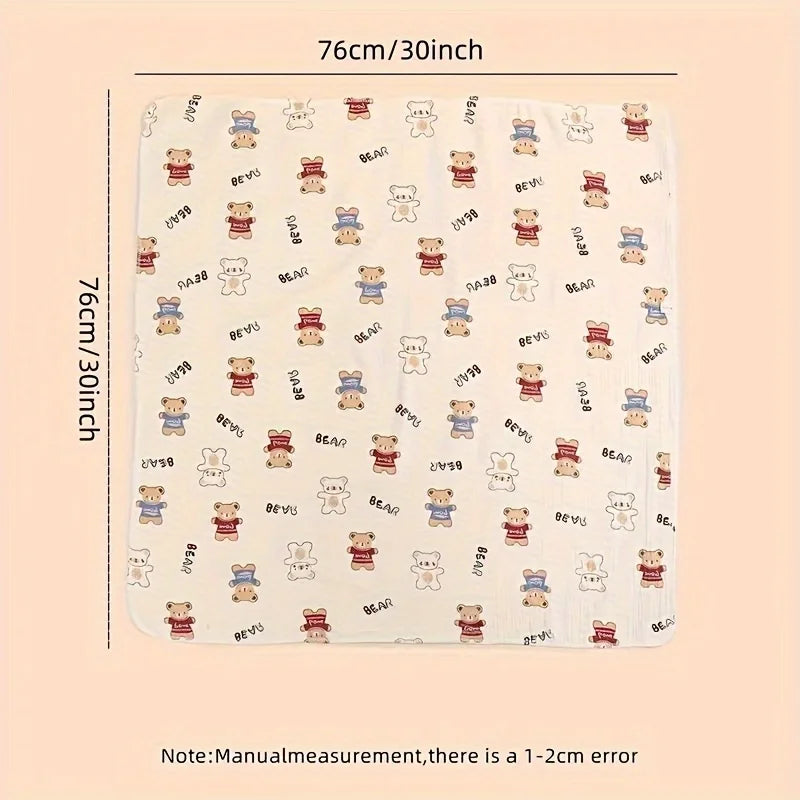 Couverture bébé en mousseline de coton 80x80 cm