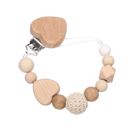 Attache-tétine cœur en silicone Kalinatur™ – Douceur & sécurité bébé