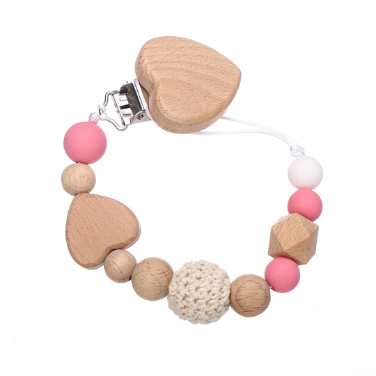 Attache-tétine cœur en silicone Kalinatur™ – Douceur & sécurité bébé