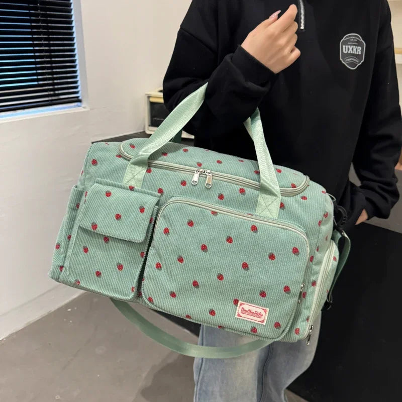 Sac à langer de Voyage en Velours Côtelé   | Kalinatur™