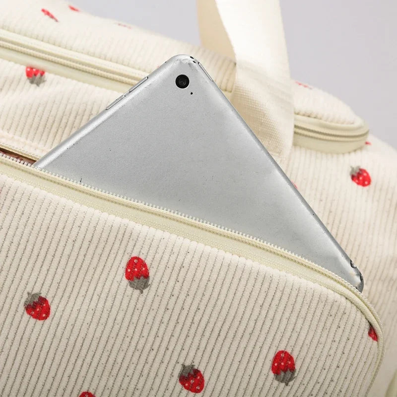 Sac à langer de Voyage en Velours Côtelé   | Kalinatur™