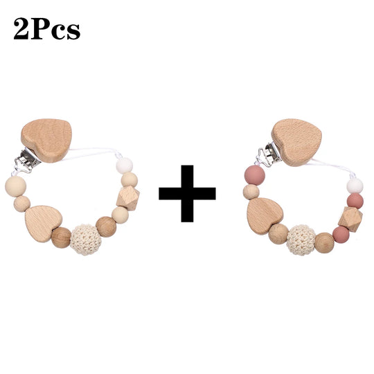 Attache-tétine cœur en silicone Kalinatur™ – Douceur & sécurité bébé