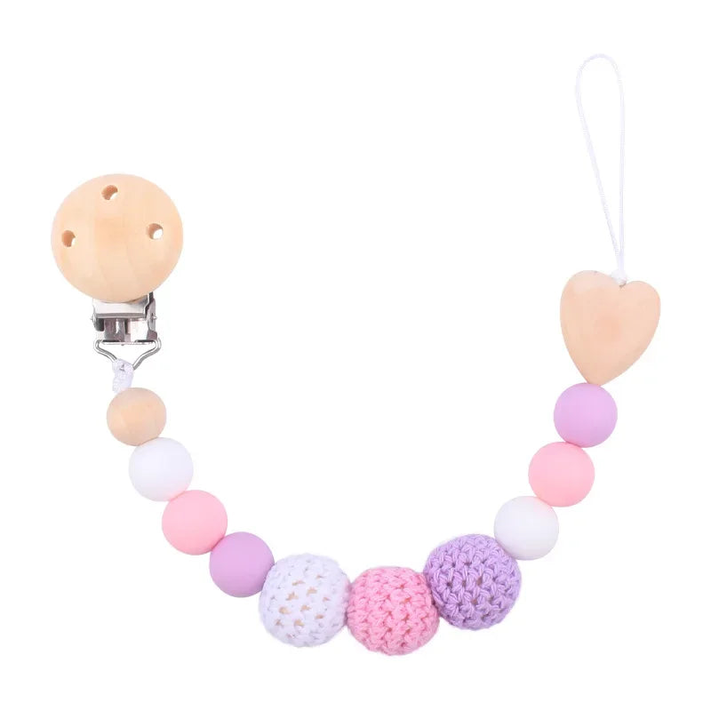 Attache-Tétine Bois & Silicone Naturel – Bracelet Bébé kalinatur™