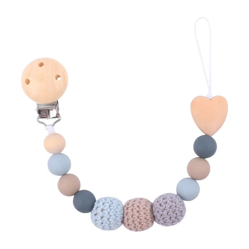 Attache-Tétine Bois & Silicone Naturel – Bracelet Bébé kalinatur™