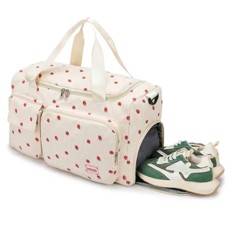 Sac à langer de Voyage en Velours Côtelé   | Kalinatur™