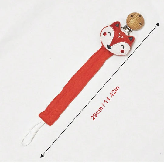 Sujetachupetes de madera y algodón Kalinatur™ – Seguridad y suavidad para el bebé