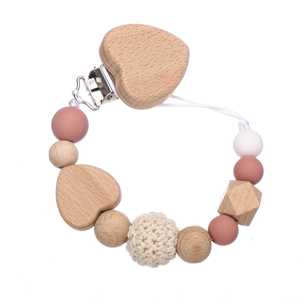 Attache-tétine cœur en silicone Kalinatur™ – Douceur & sécurité bébé