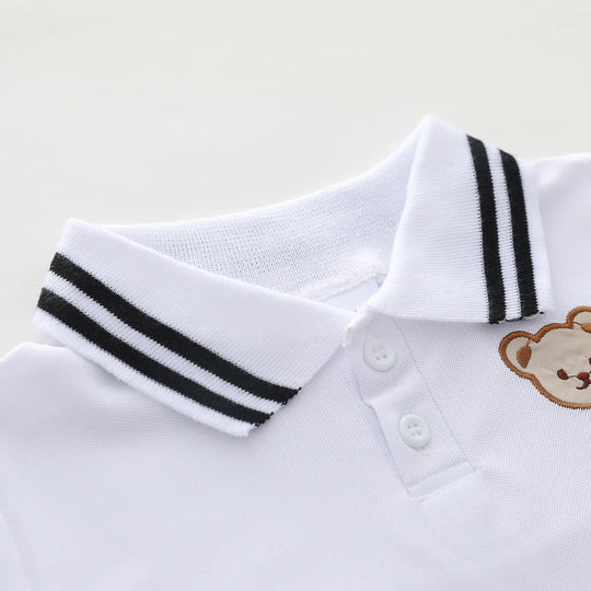 Ensemble polo et short brodés motif ours