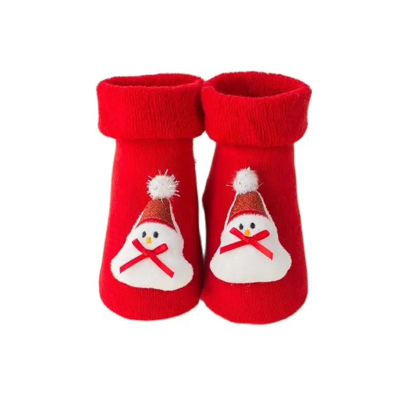 Chaussettes Bébé de Noël Antidérapantes