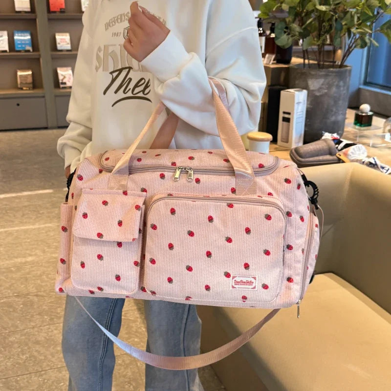 Sac à langer de Voyage en Velours Côtelé   | Kalinatur™