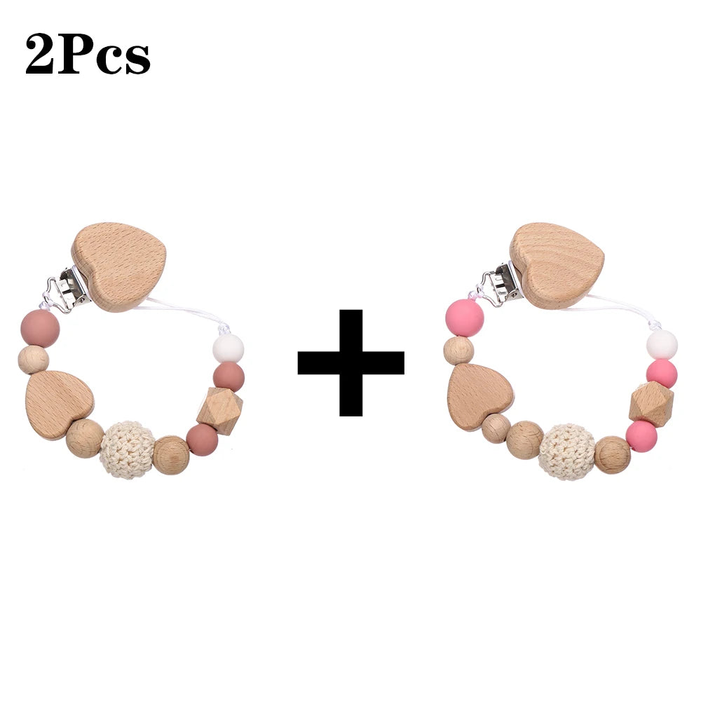 Attache-tétine cœur en silicone Kalinatur™ – Douceur & sécurité bébé