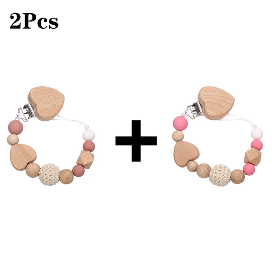 Attache-tétine cœur en silicone Kalinatur™ – Douceur & sécurité bébé