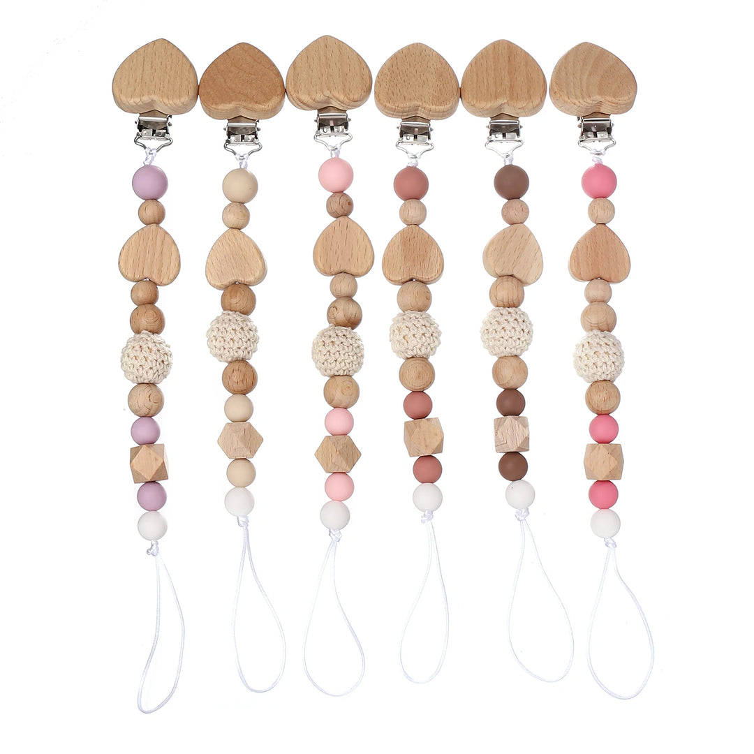 Attache-tétine cœur en silicone Kalinatur™ – Douceur & sécurité bébé