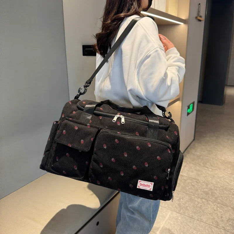 Sac à langer de Voyage en Velours Côtelé   | Kalinatur™