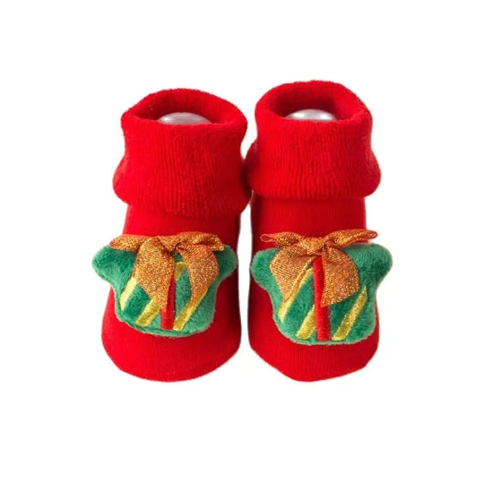 Chaussettes Bébé de Noël Antidérapantes