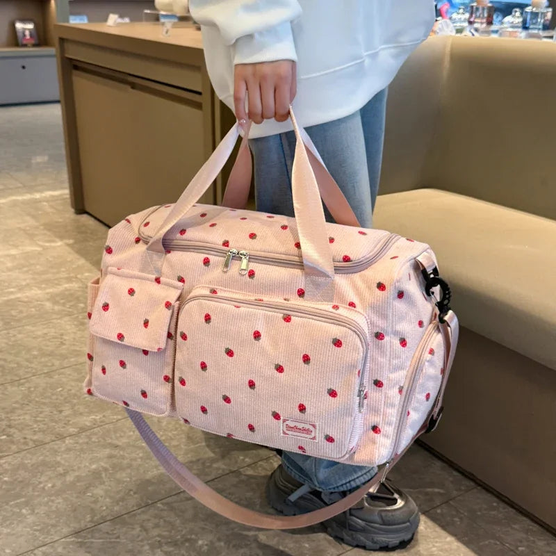 Sac à langer de Voyage en Velours Côtelé   | Kalinatur™
