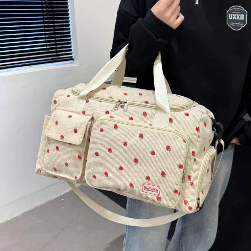 Sac à langer de Voyage en Velours Côtelé   | Kalinatur™