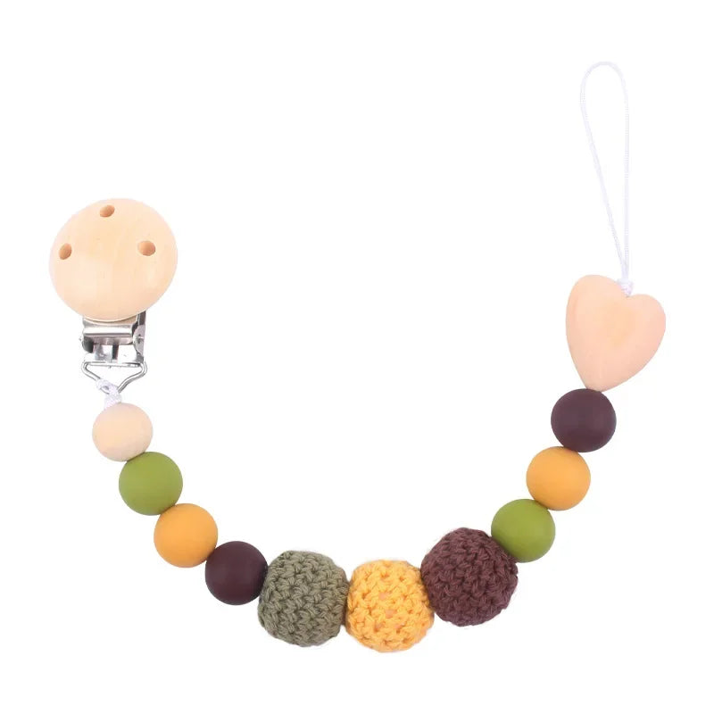 Attache-Tétine Bois & Silicone Naturel – Bracelet Bébé kalinatur™