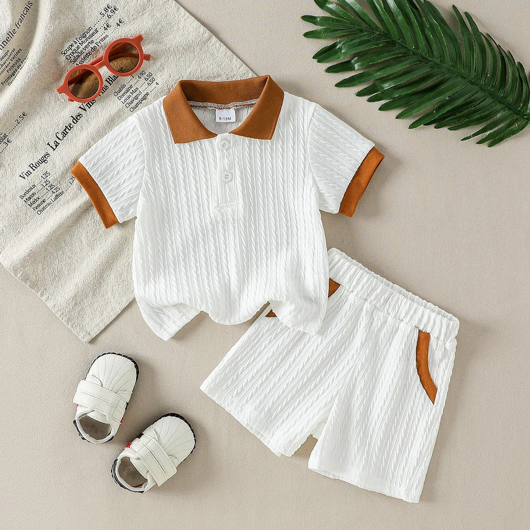 Ensemble Bébé Garçon Blanc Élégant