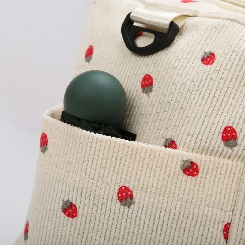 Sac à langer de Voyage en Velours Côtelé   | Kalinatur™