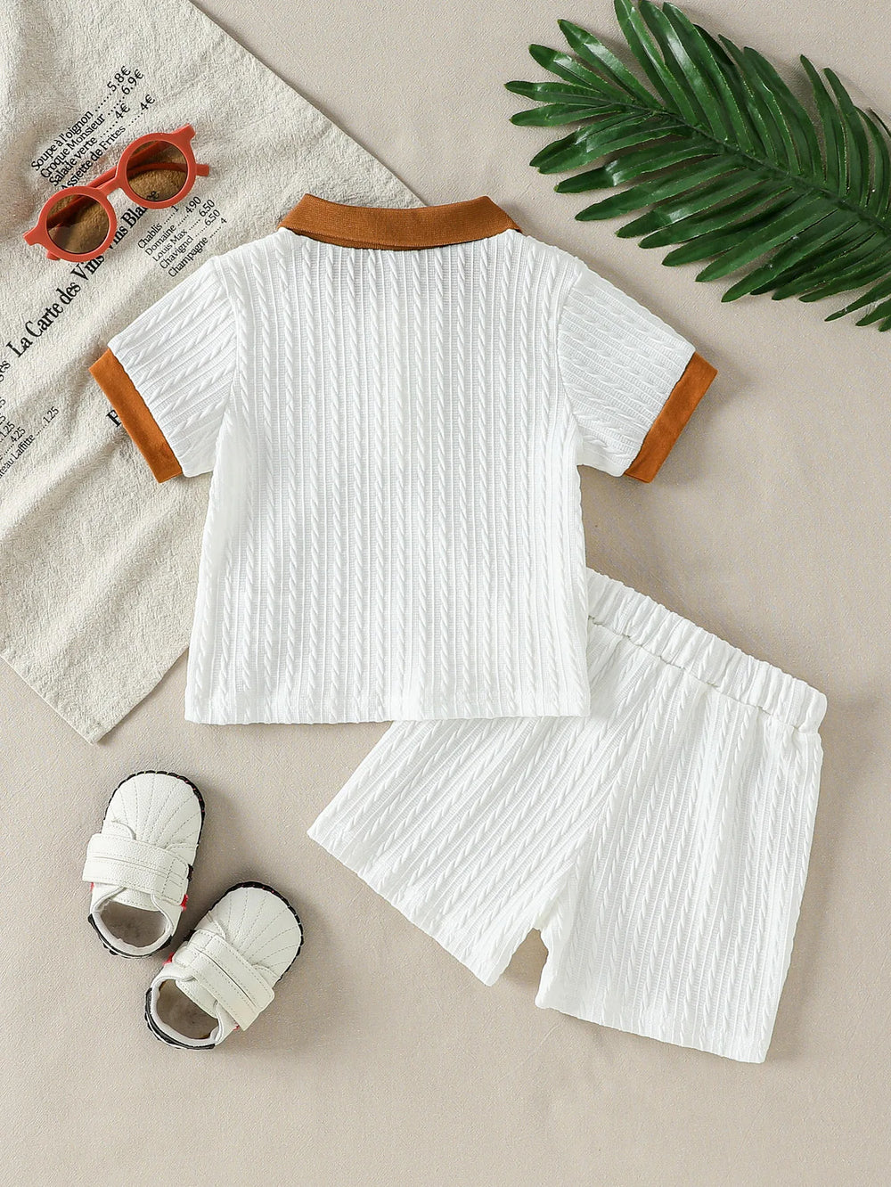 Ensemble Bébé Garçon Blanc Élégant