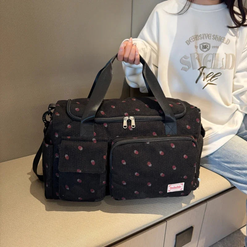 Sac à langer de Voyage en Velours Côtelé   | Kalinatur™