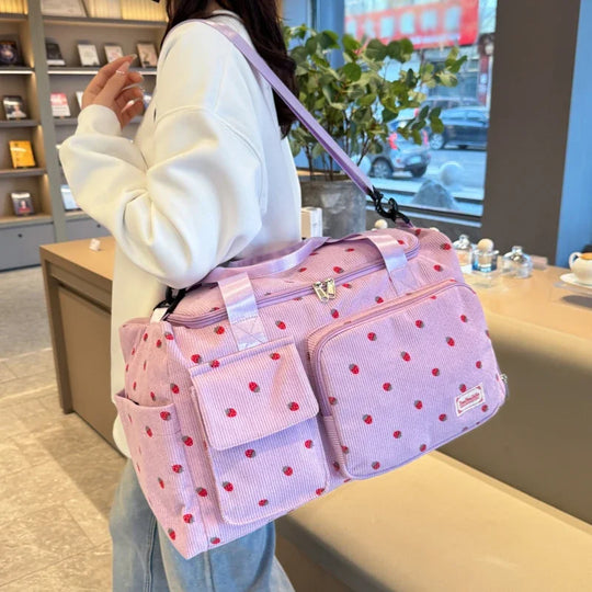 Sac à langer de Voyage en Velours Côtelé   | Kalinatur™