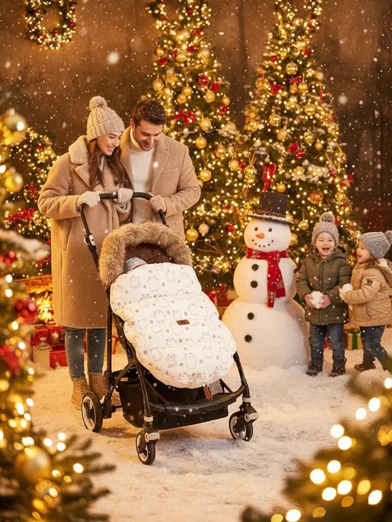 Saco de dormir universal para bebés – Impermeable, cálido y grueso para cochecitos de 0 a 24 meses