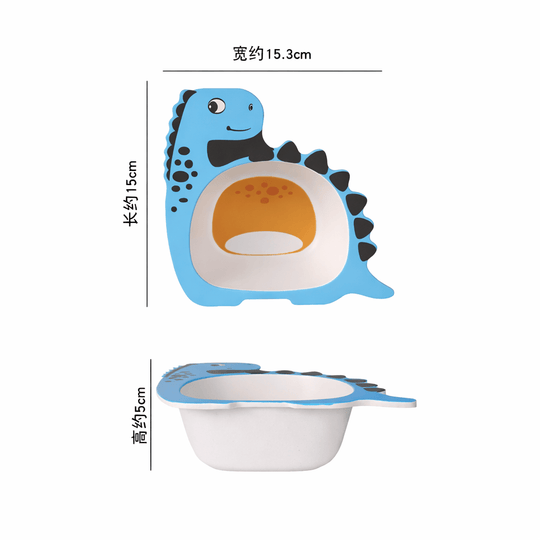 Assiette Bébé en Fibre de Bambou Antidérapante Kalinatur