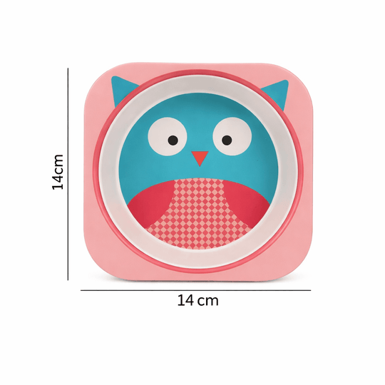 Assiette Bébé en Fibre de Bambou Antidérapante Kalinatur