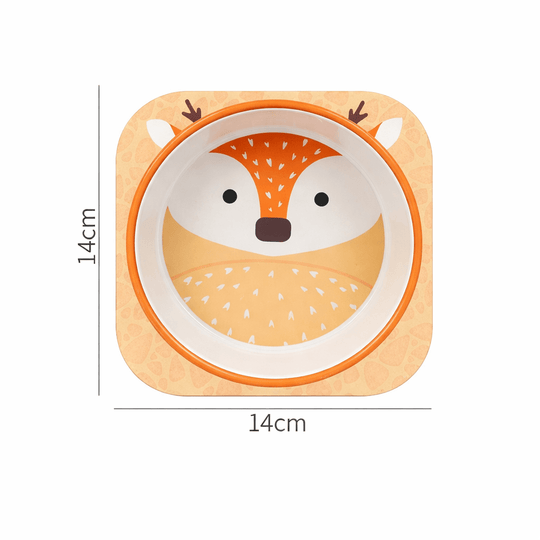 Assiette Bébé en Fibre de Bambou Antidérapante Kalinatur