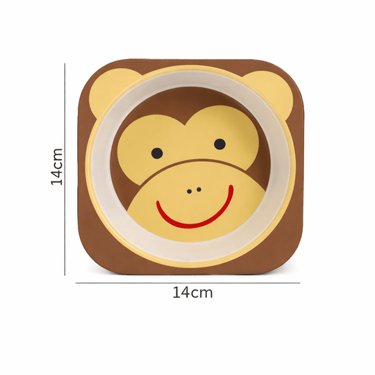 Assiette Bébé en Fibre de Bambou Antidérapante Kalinatur
