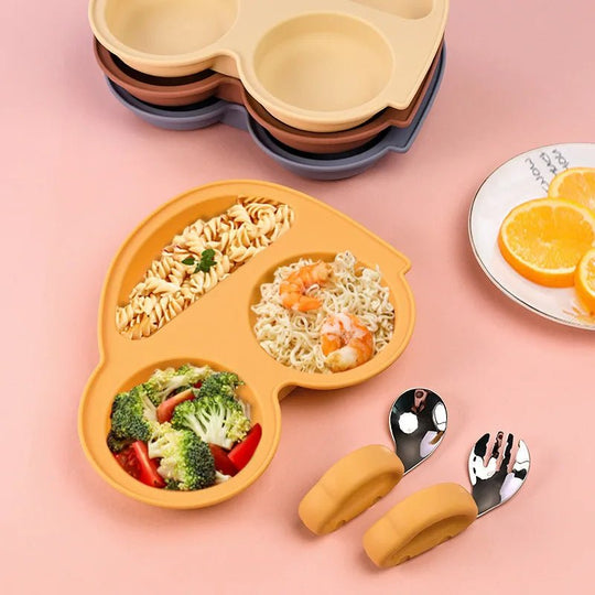 Assiette Bébé Silicone avec Ventouse Kalinatur