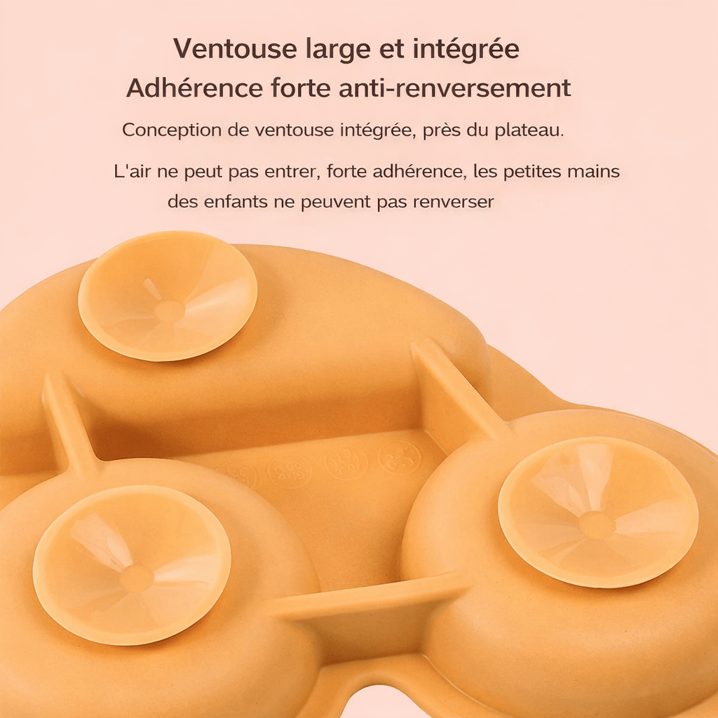Assiette Bébé Silicone avec Ventouse Kalinatur
