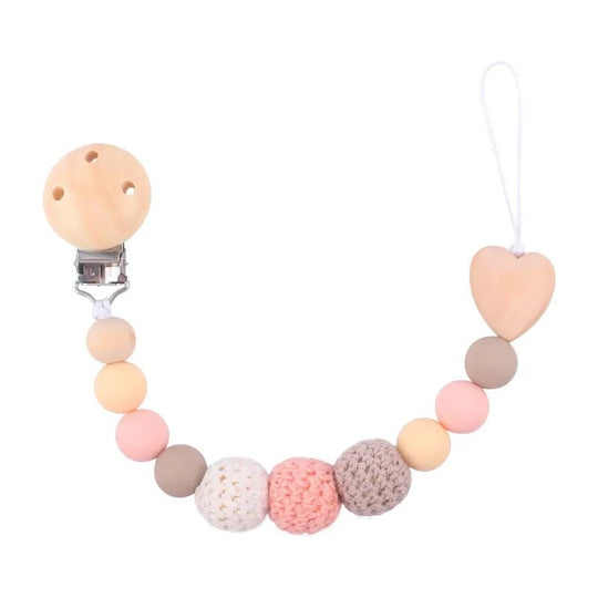 Attache-Tétine Bois & Silicone Naturel – Bracelet Bébé kalinatur™