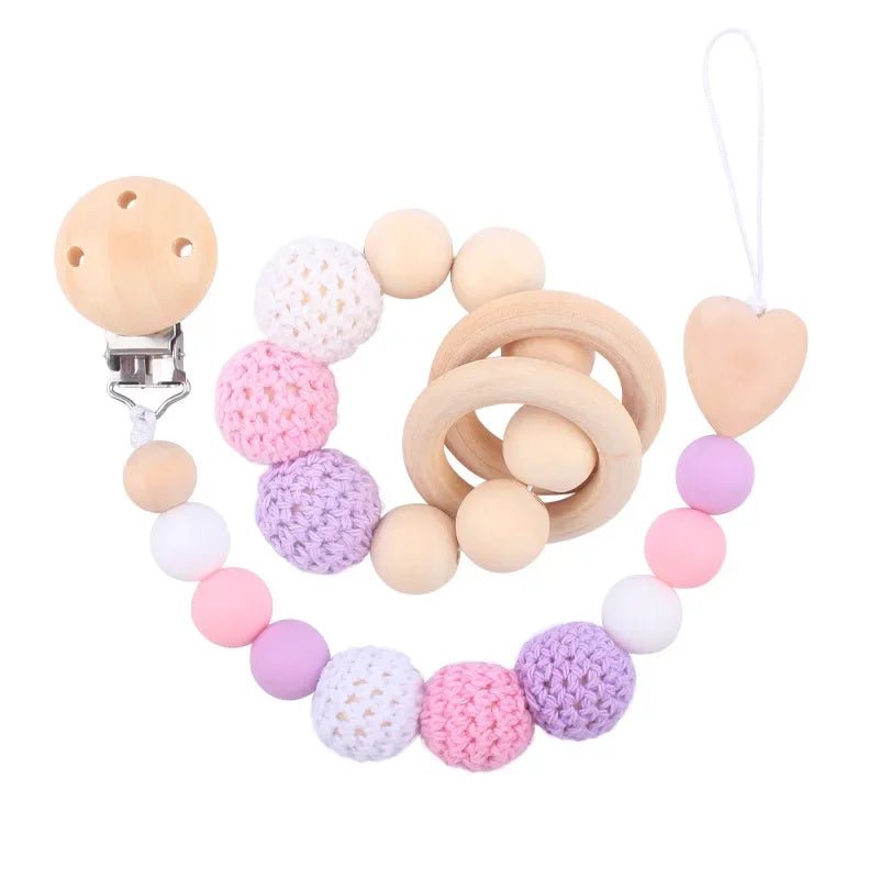 Attache-Tétine Bois & Silicone Naturel – Bracelet Bébé kalinatur™