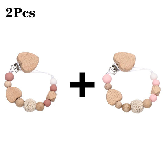 Attache-tétine cœur en silicone Kalinatur™ – Douceur & sécurité bébé