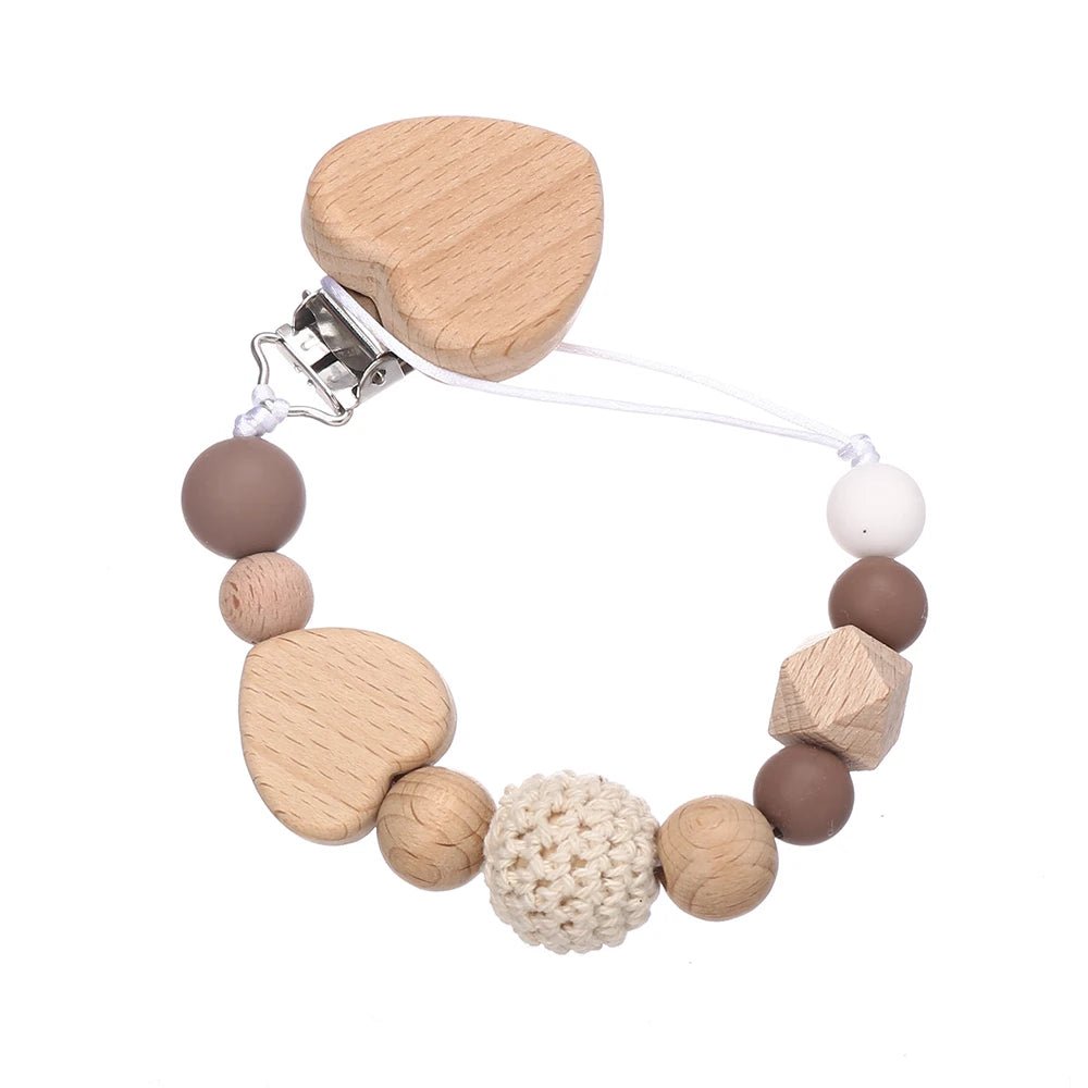 Attache-tétine cœur en silicone Kalinatur™ – Douceur & sécurité bébé