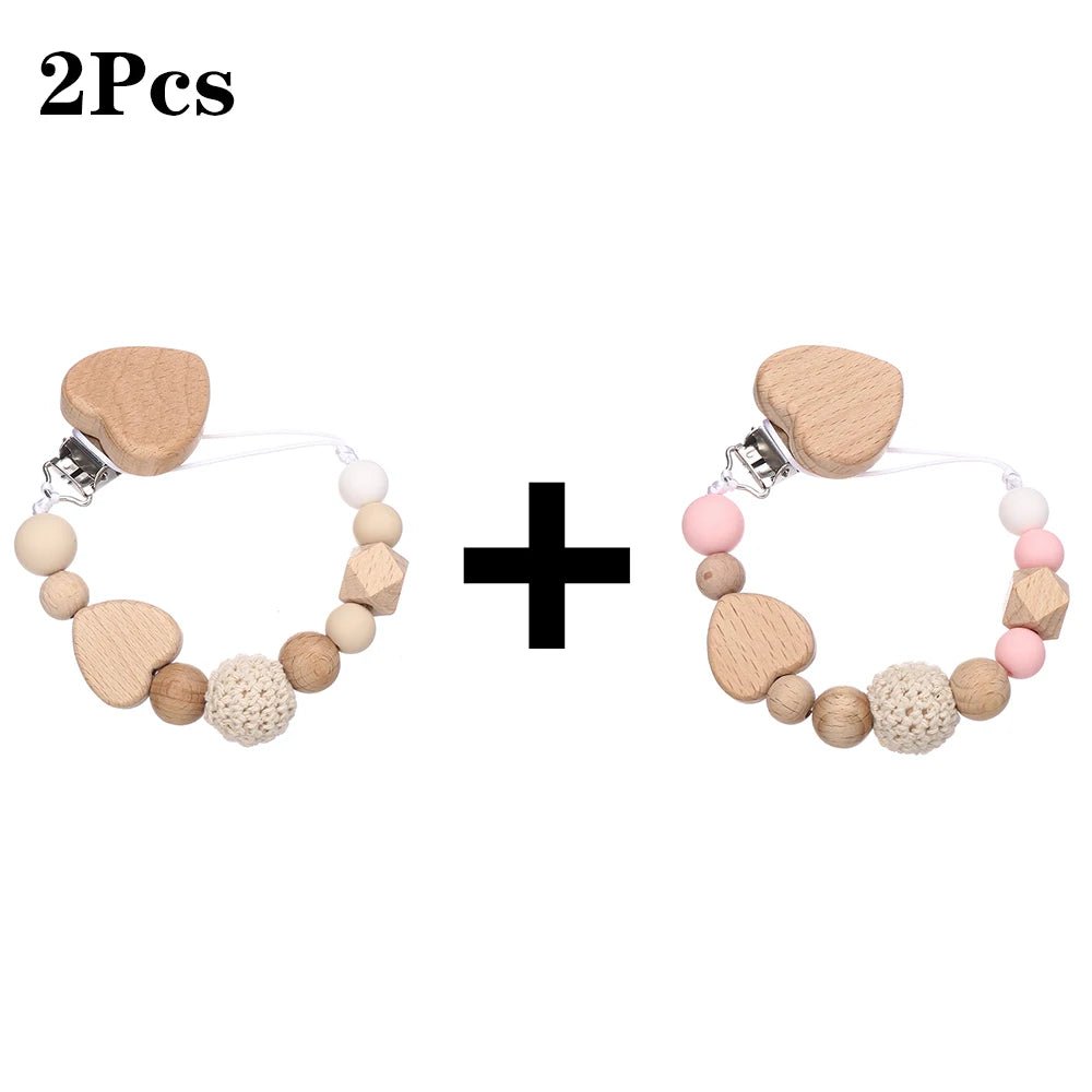 Attache-tétine cœur en silicone Kalinatur™ – Douceur & sécurité bébé