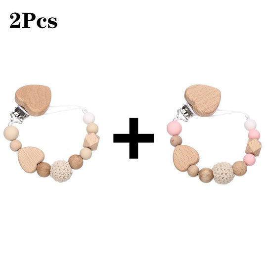 Attache-tétine cœur en silicone Kalinatur™ – Douceur & sécurité bébé