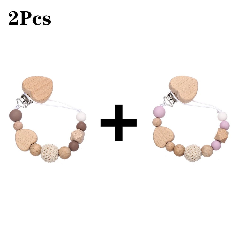 Attache-tétine cœur en silicone Kalinatur™ – Douceur & sécurité bébé